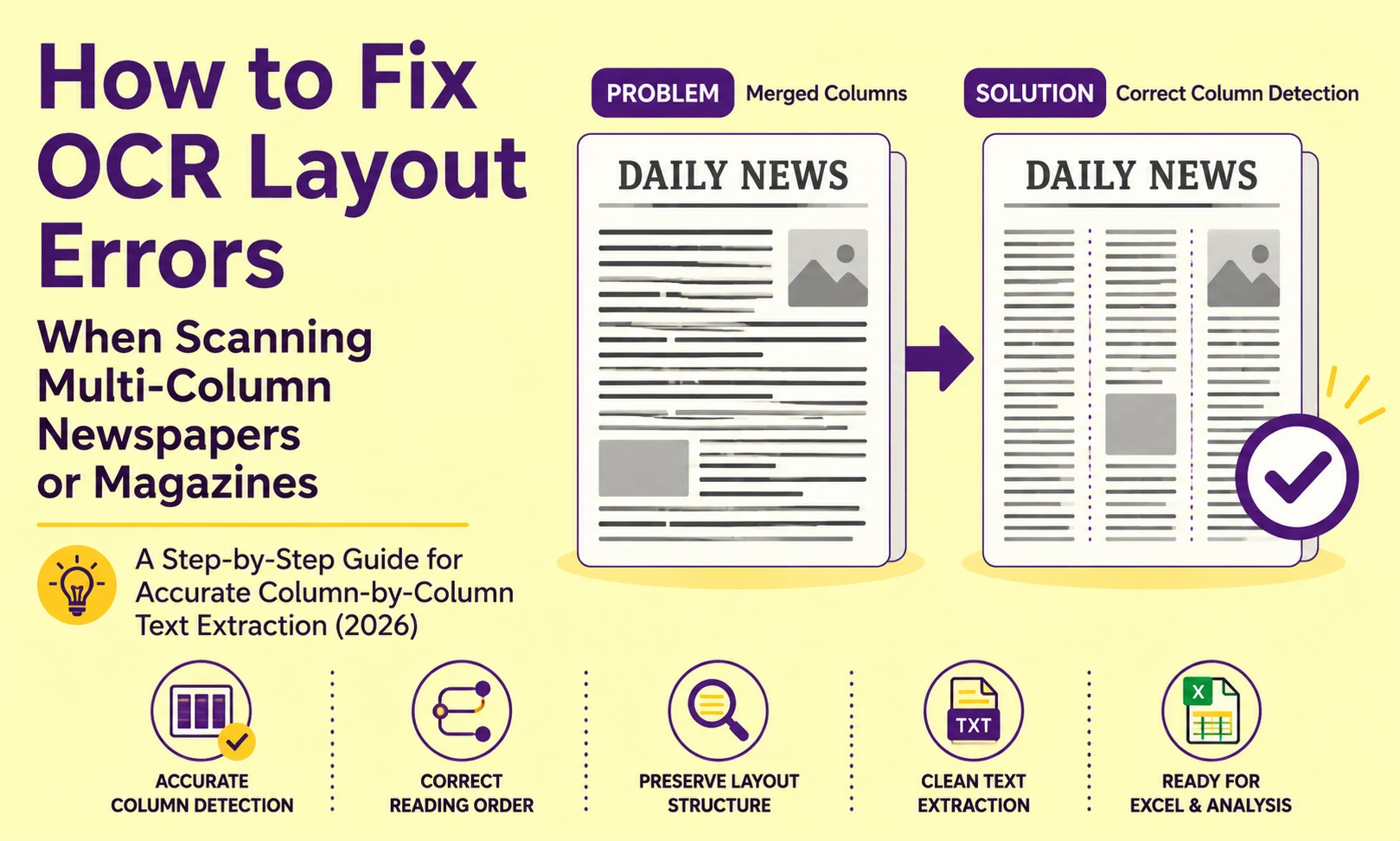 How to Fix OCR Layout Errors | When Scanning Multi-Column Newspapers or Magazines