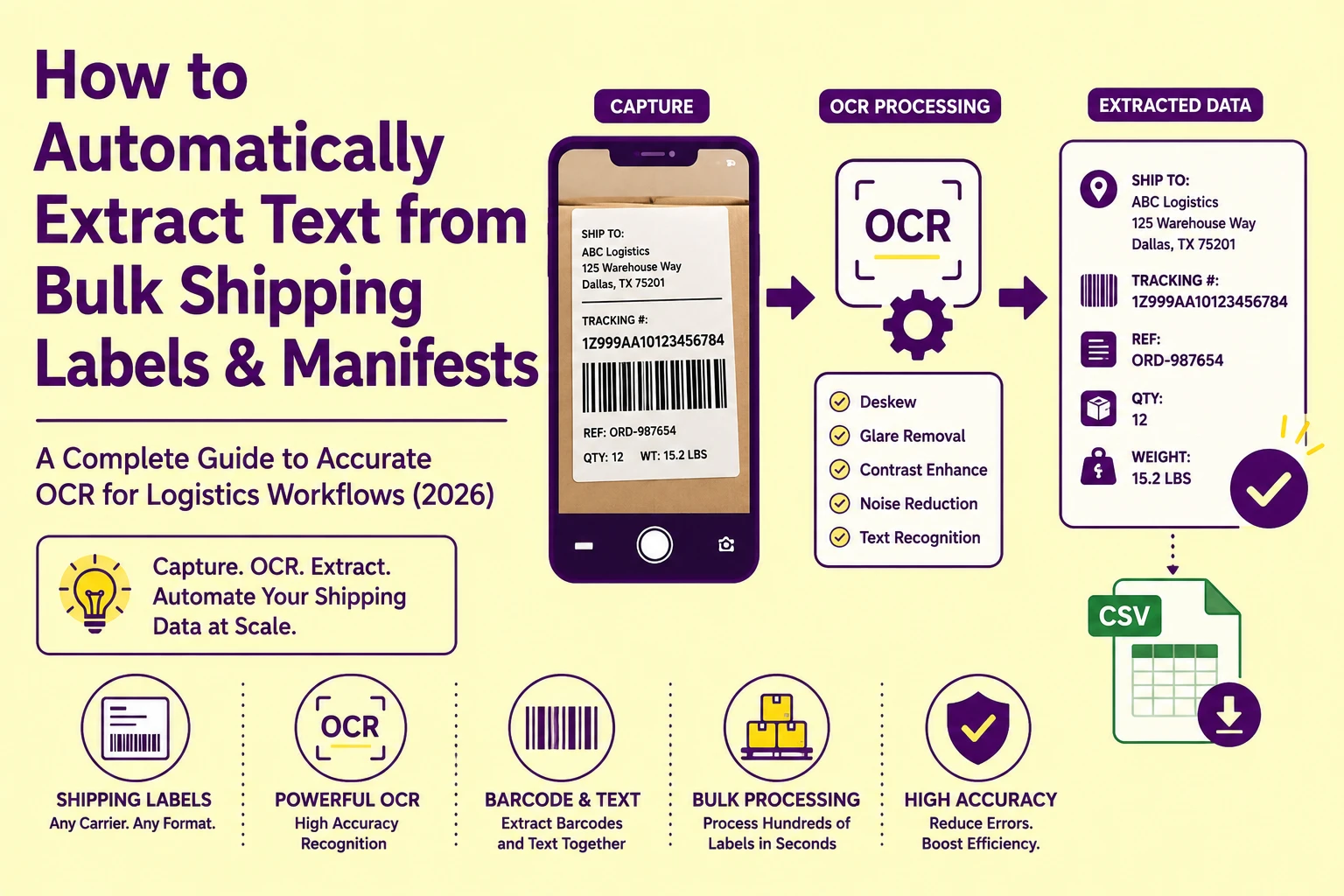 How to Automatically Extract Text from Bulk Shipping Labels & Manifests | PictureText