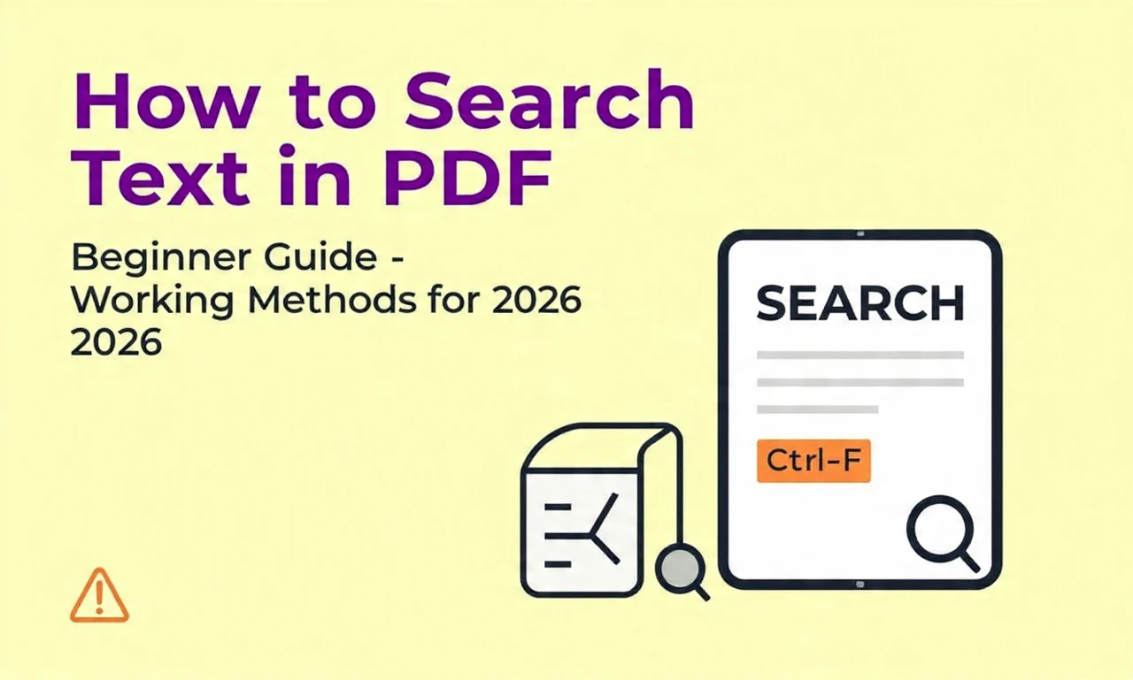 How to Search Text in PDF (Beginner Guide – Working Methods for 2026)