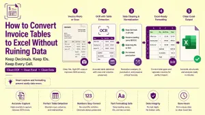 How to Convert Invoice Tables to Excel Without Ruining Data