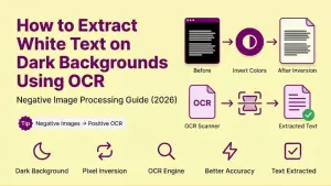 How to Extract White Text on Dark Backgrounds Using OCR (Negative Image Processing)