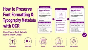 How to Preserve Font Formatting and Typography Metadata When Extracting Text with OCR