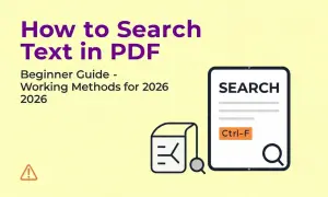 How to Search Text in PDF (Beginner Guide – Working Methods for 2026)